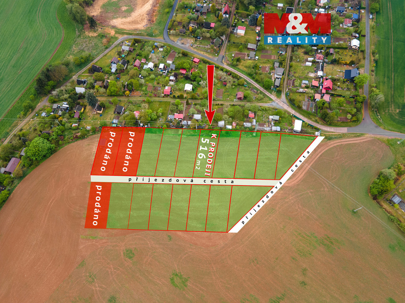 Prodej pole 516 m²