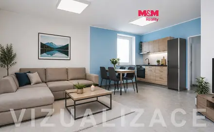 Prodej bytu 2+kk 41 m², Mírová, Milovice, okres Nymburk