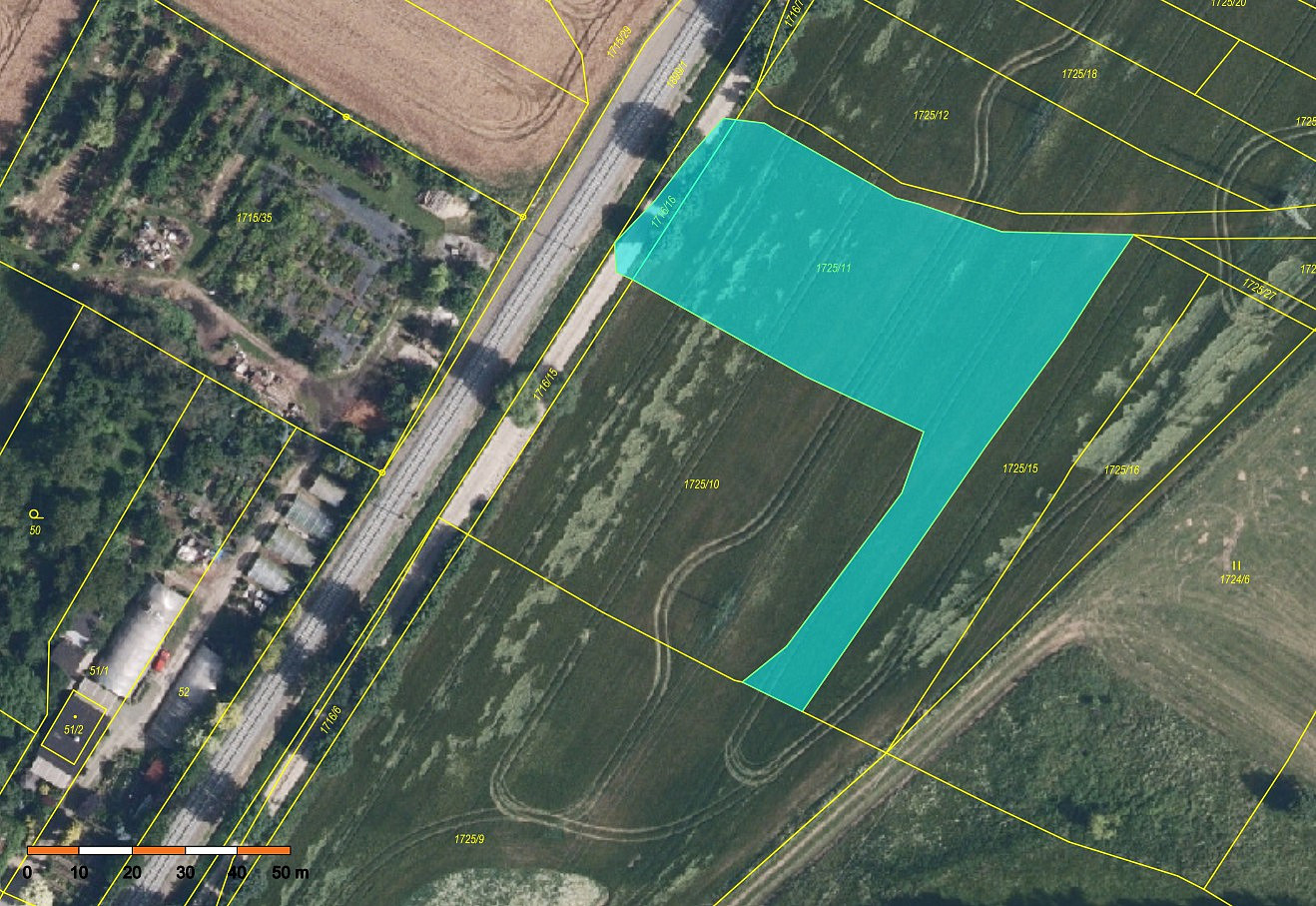 Dražba pole 2 183 m² – pohled 2