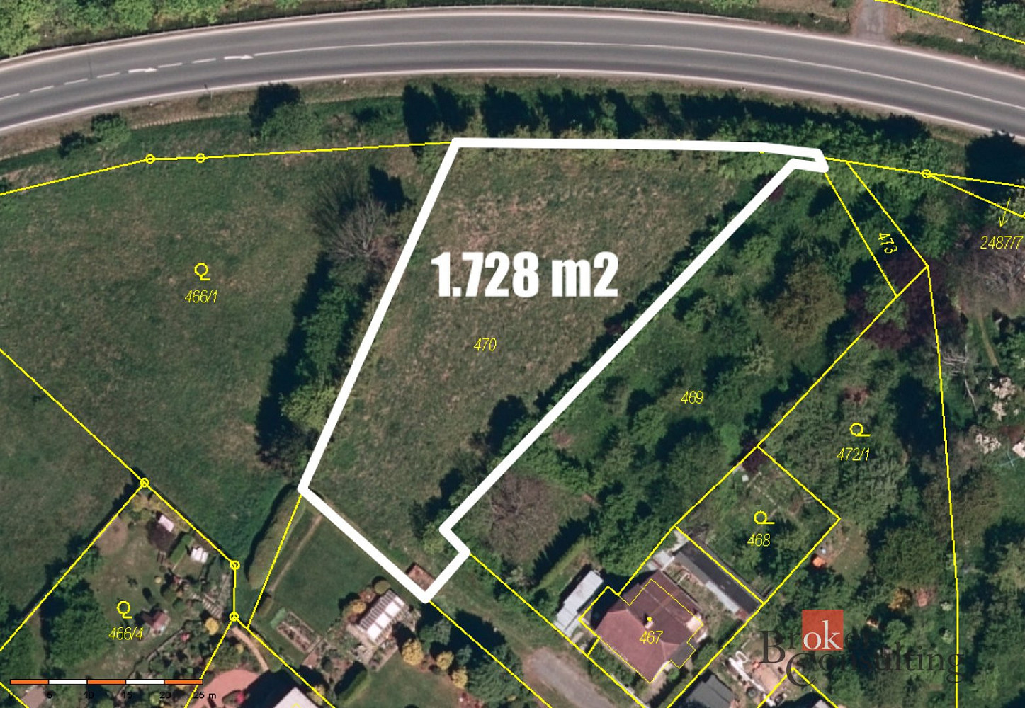 Prodej stavebního pozemku 1 728 m²