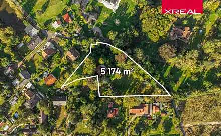 Prodej stavebního pozemku 5 174 m², Kamenice, okres Praha-východ
