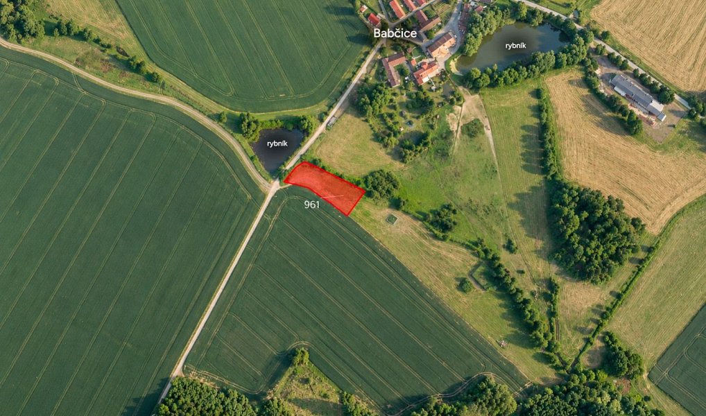 Prodej louky, 2431 m², Babčice, Tábor, Vodice