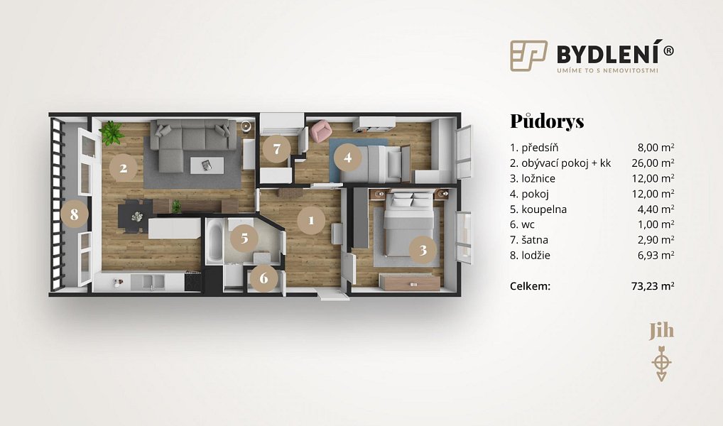 Prodej bytu 3+kk 73 m², Teplice – náhled fotky 4