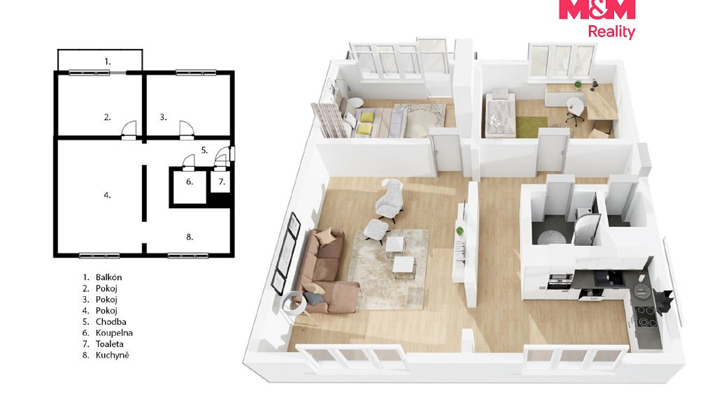 Prodej bytu 3+1 75 m², Roztoky – náhled fotky 18