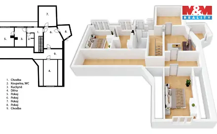 Prodej domu 195 m² s pozemkem 311 m², Dzbel, okres Prostějov