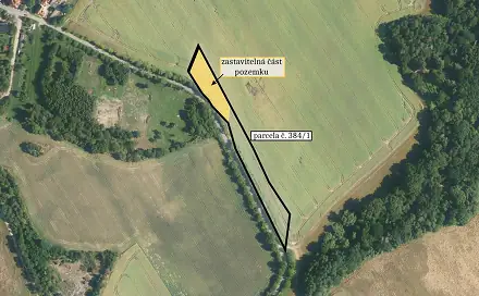 Prodej stavebního pozemku 5 643 m², Škvorec - Třebohostice, okres Praha-východ
