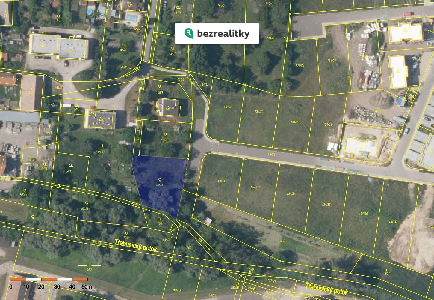 Prodej stavebního pozemku 1 036 m²
