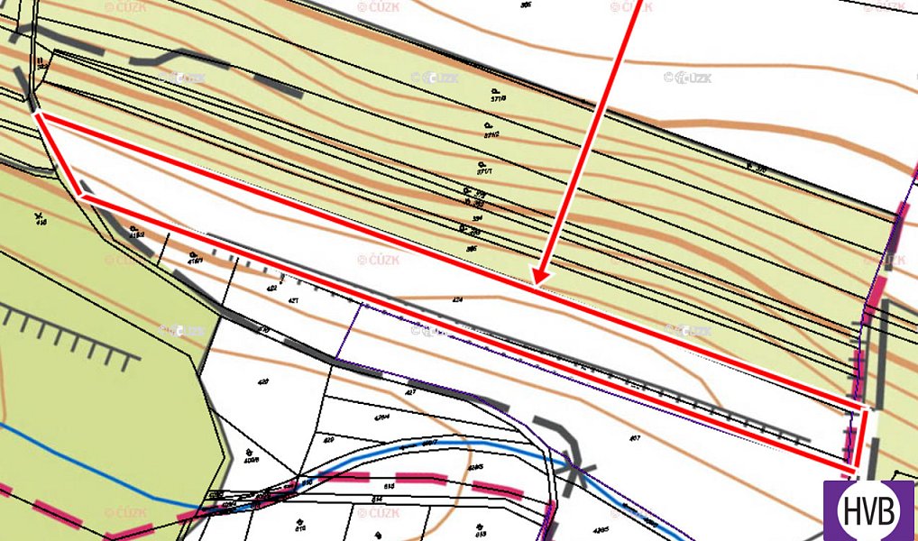 Prodej pole 7 272 m², Vodochody – náhled fotky 4