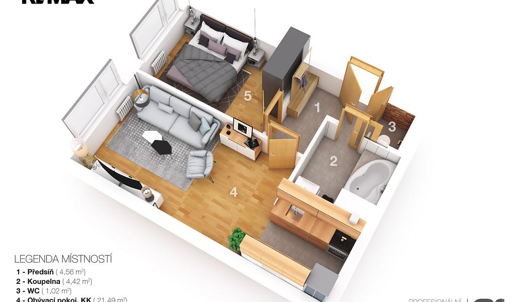 Pronájem bytu 2+kk 43 m², Praha – náhled fotky 6