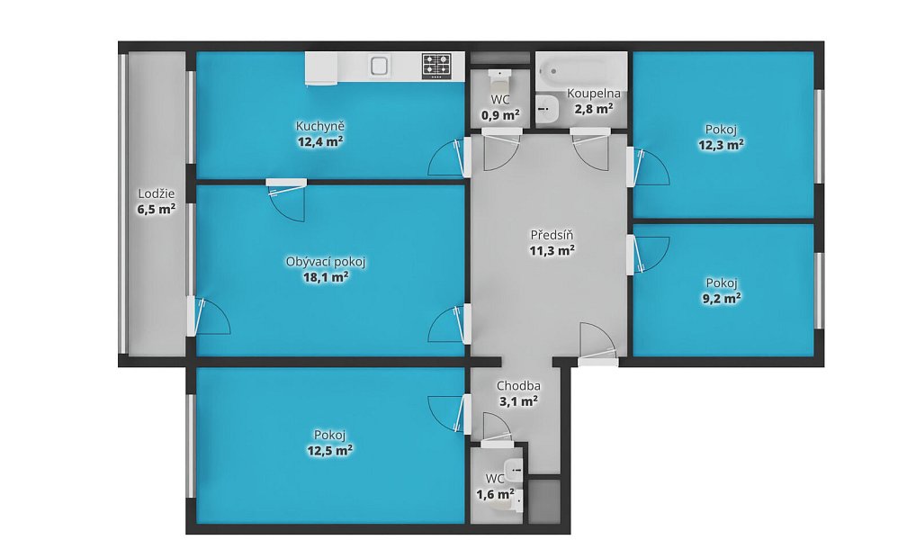 Prodej bytu 4+1 91 m², Praha – náhled fotky 5