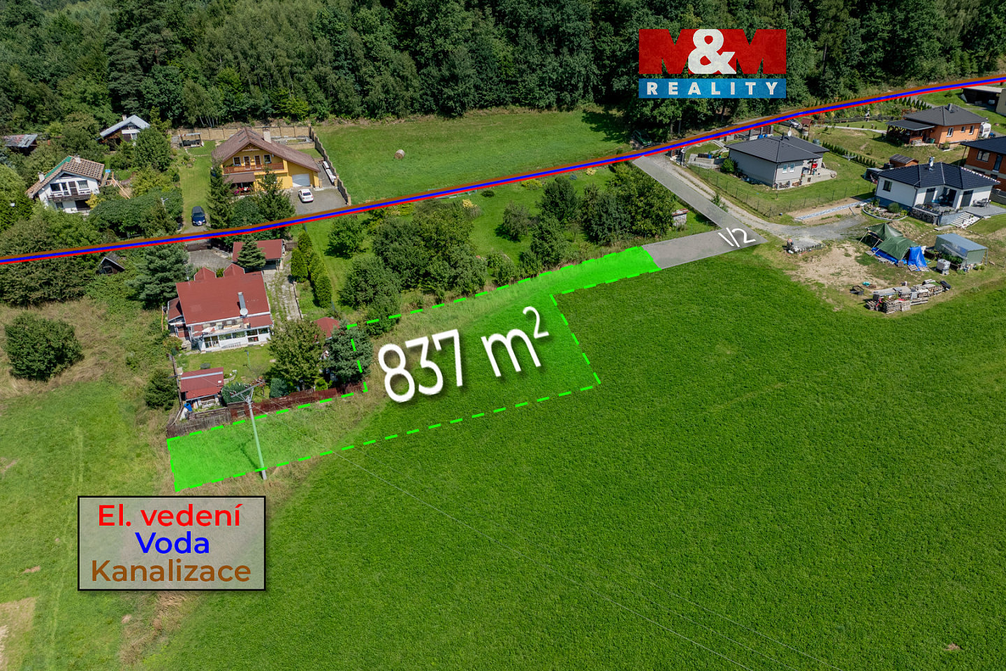 Prodej stavebního pozemku 837 m²