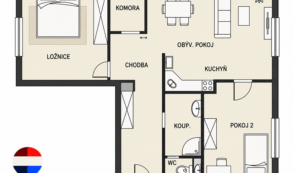 Prodej bytu 3+kk 66 m², Mladá Boleslav – náhled fotky 3