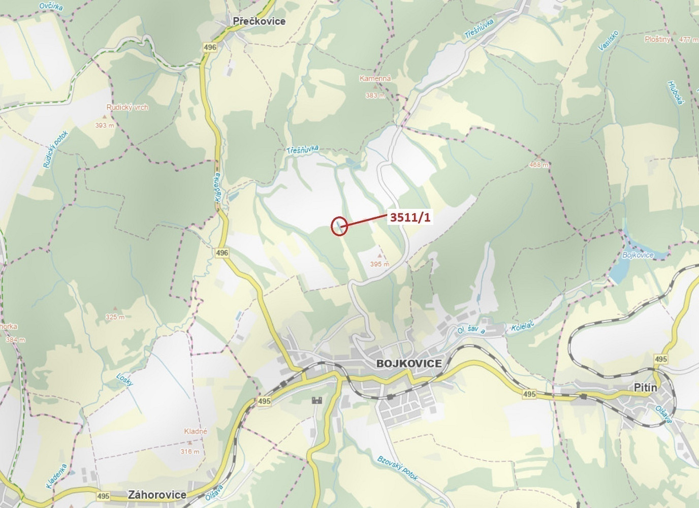 Dražba lesa 420 m²