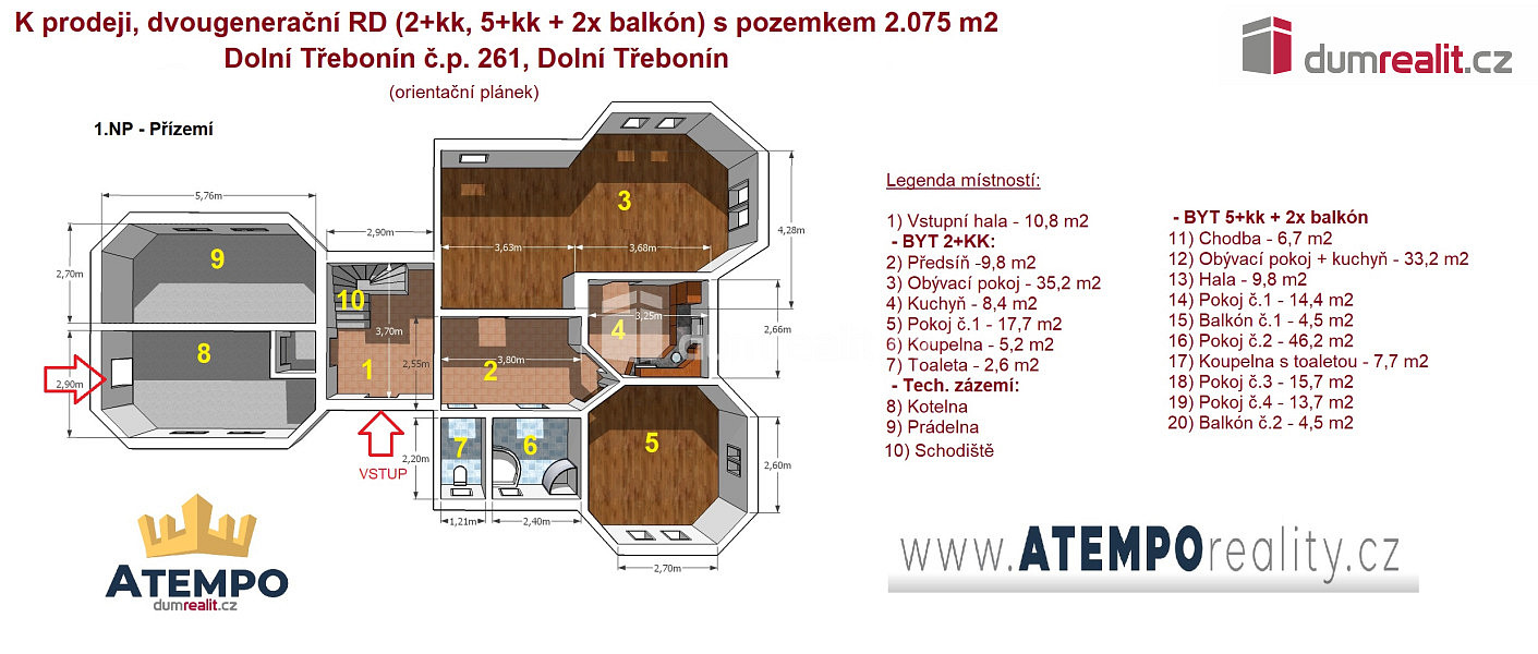 Prodej domu 253 m² s pozemkem 2 075 m² — photo 2