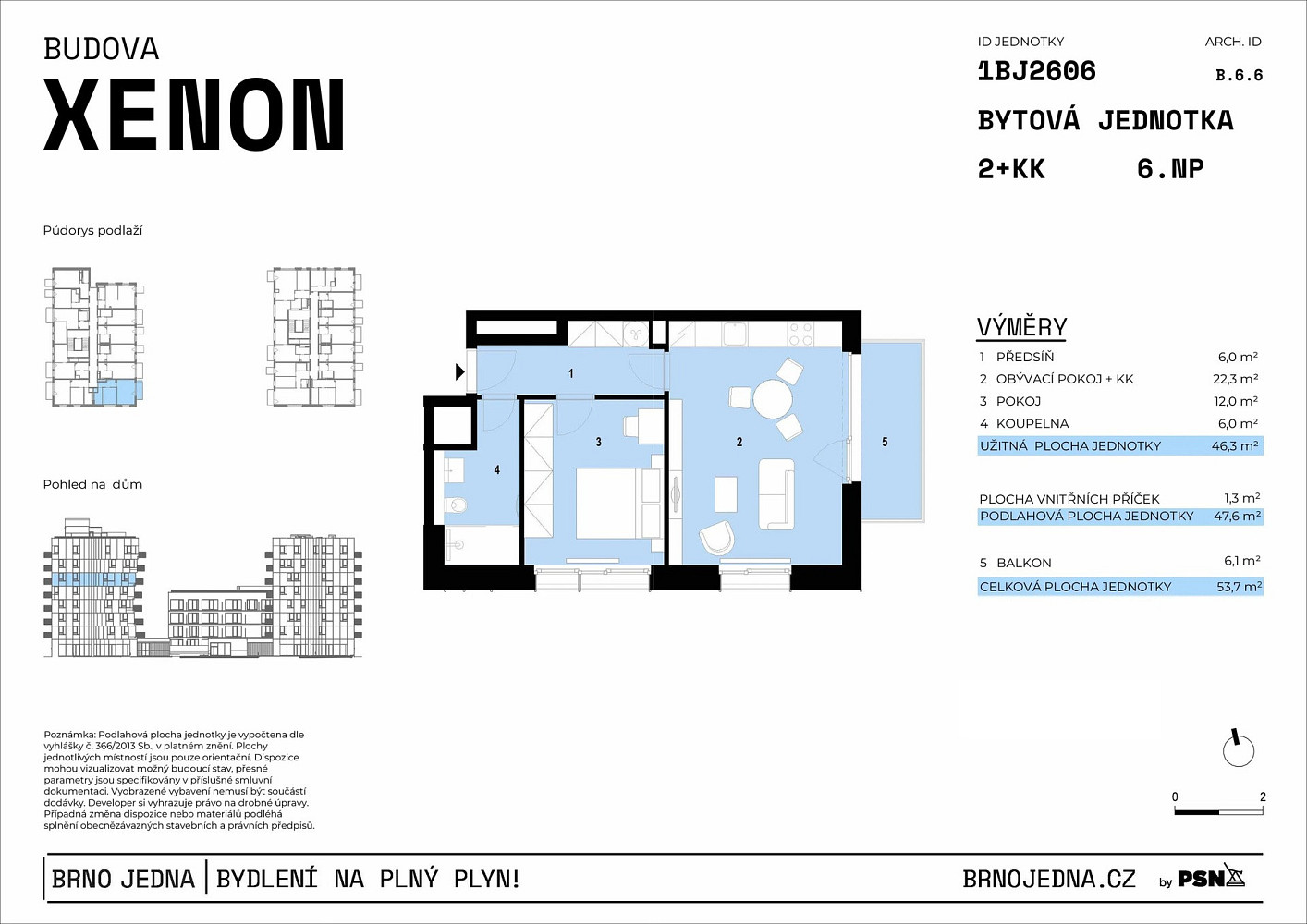 Prodej bytu 2+kk 46 m² — photo 2