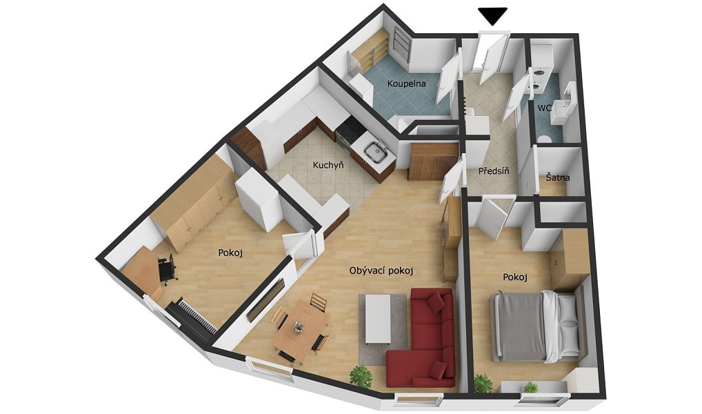 Prodej bytu 3+kk 82 m², Zlín – náhled fotky 2