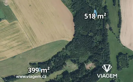 Prodej lesa 917 m², Příkrý, okres Semily