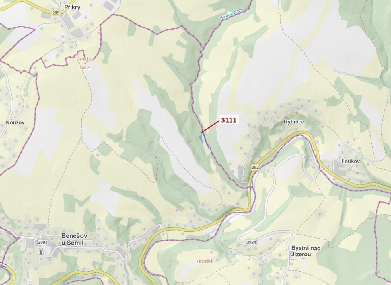 Dražba lesa 2 958 m²