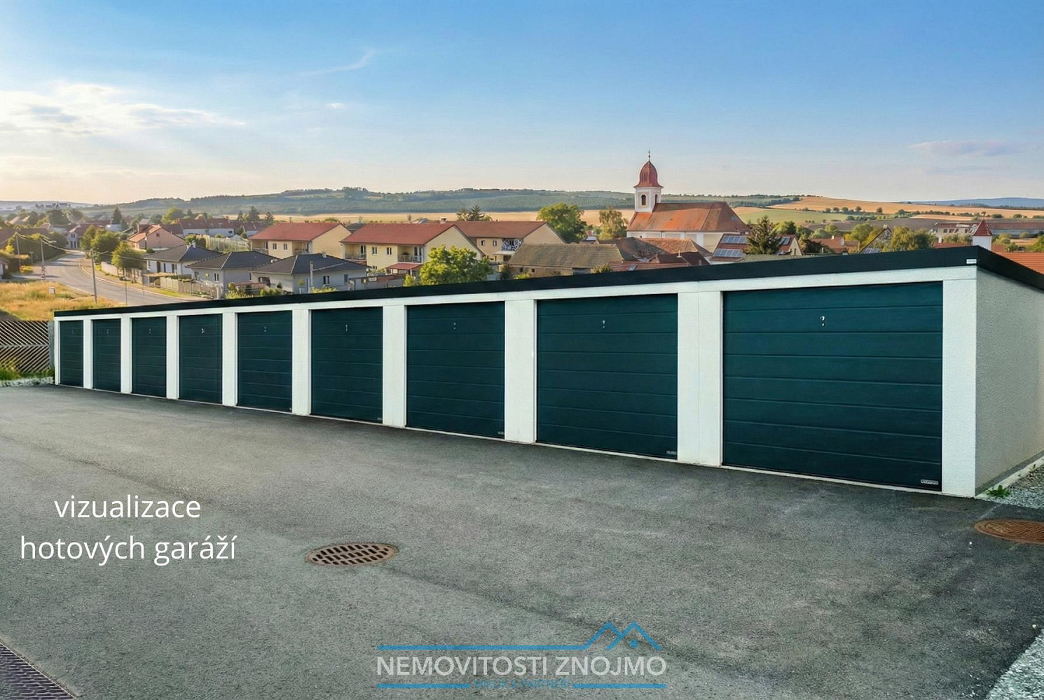 Prodej novostavby dvojgaráže 36m2, v lokalitě 2 min od Znojma, k. ú. Načeratice