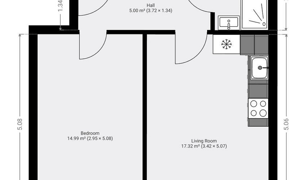 Pronájem bytu 2+kk 44 m², Praha – náhled fotky 7