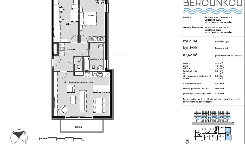 Prodej bytu 3+kk 83 m², Praha – náhled fotky 2