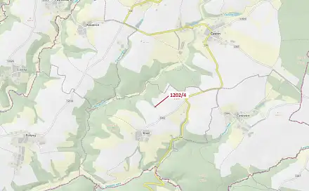 Dražba lesa 356 m², Čestín