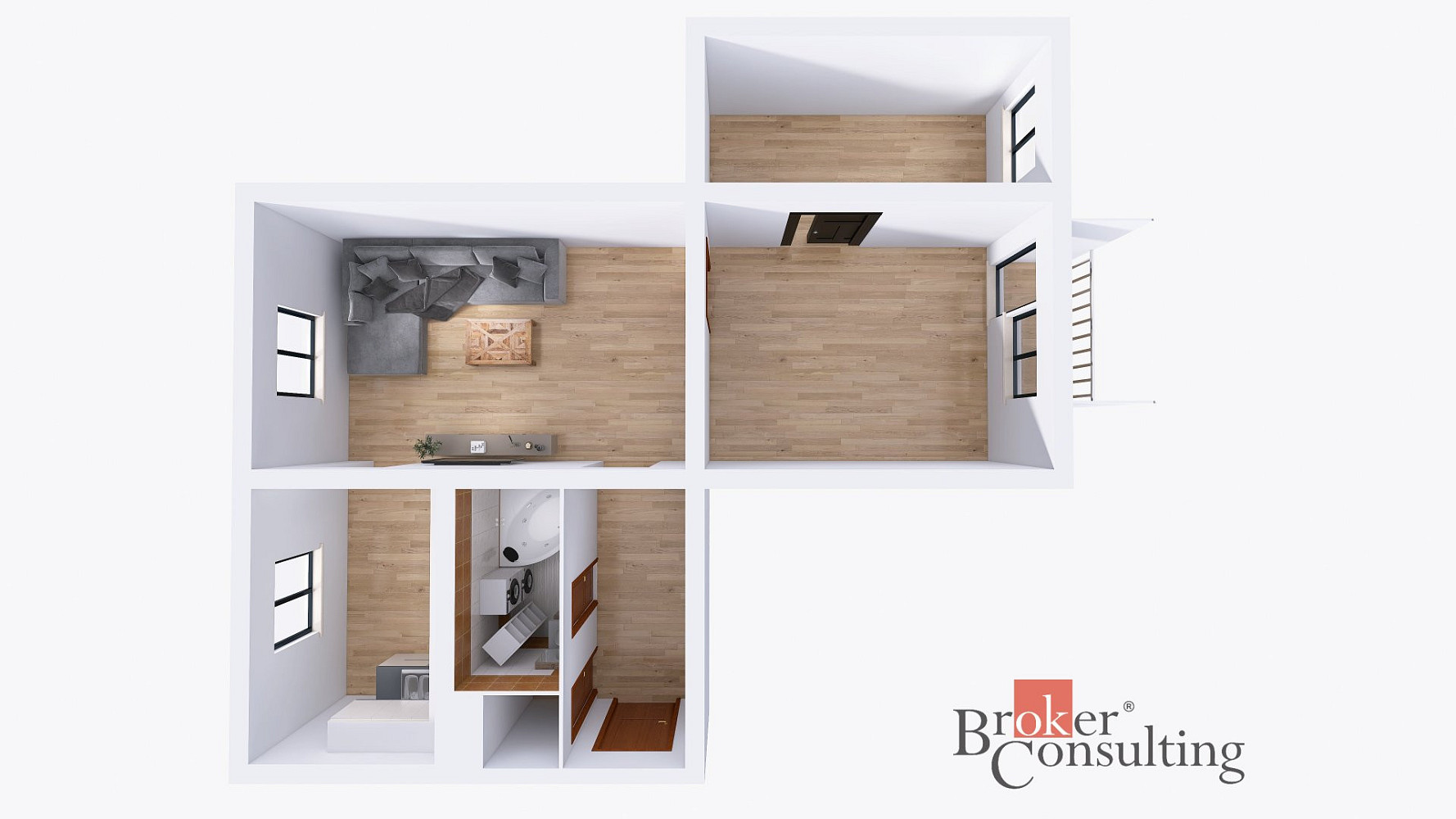 Pronájem bytu 3+1 62 m² – fotografie 4