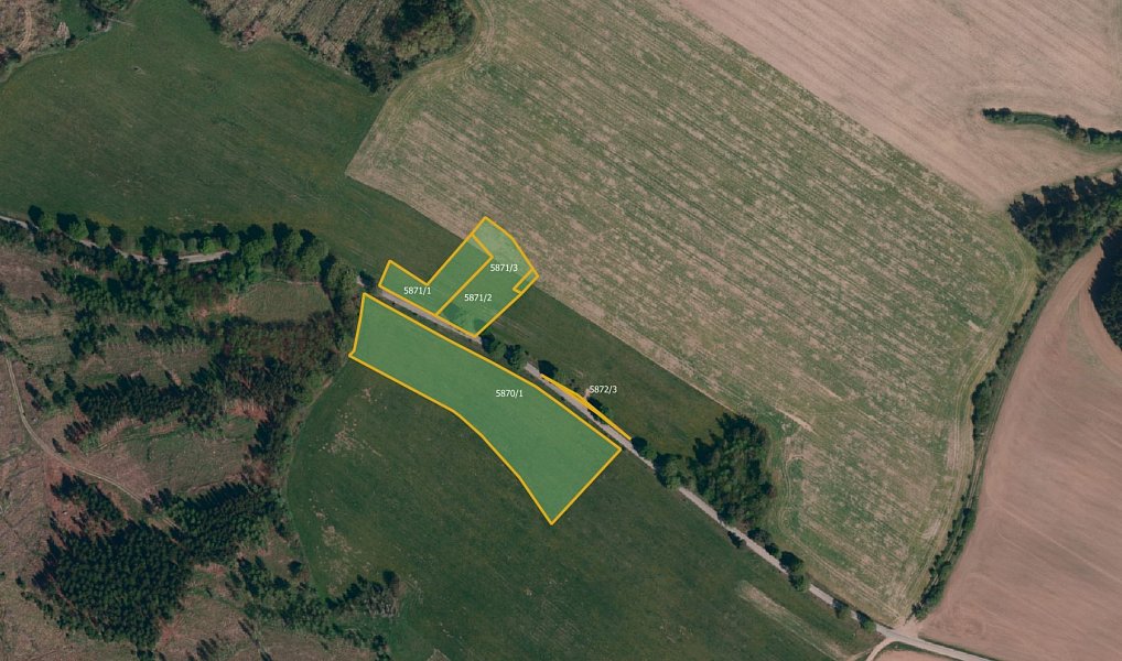 Prodej pole 14 690 m², Kamenice – náhled fotky 3