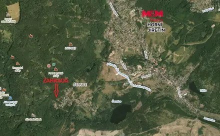 Prodej zahrady 1 628 m², Horní Jiřetín - Černice, okres Most