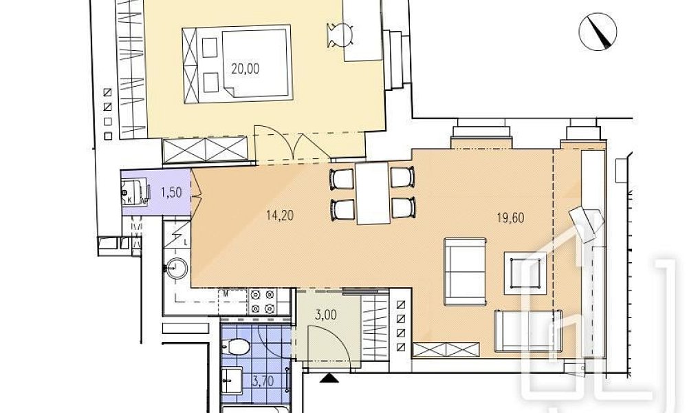 Pronájem bytu 2+kk 62 m², Praha – náhled fotky 11