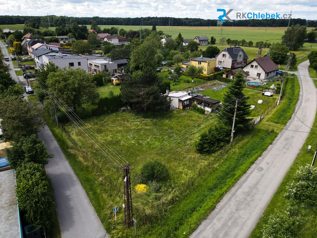 Prodej stavebního pozemku, 1201 m², Paskov – pohled 2