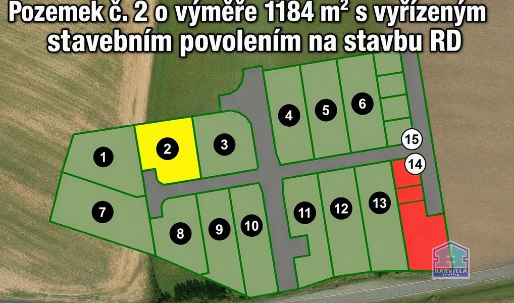 Prodej stavebního pozemku 1 184 m², Blatnice – fotka 1 z 16