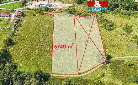 Prodej stavebního pozemku 5 749 m², Citice - Hlavno, okres Sokolov