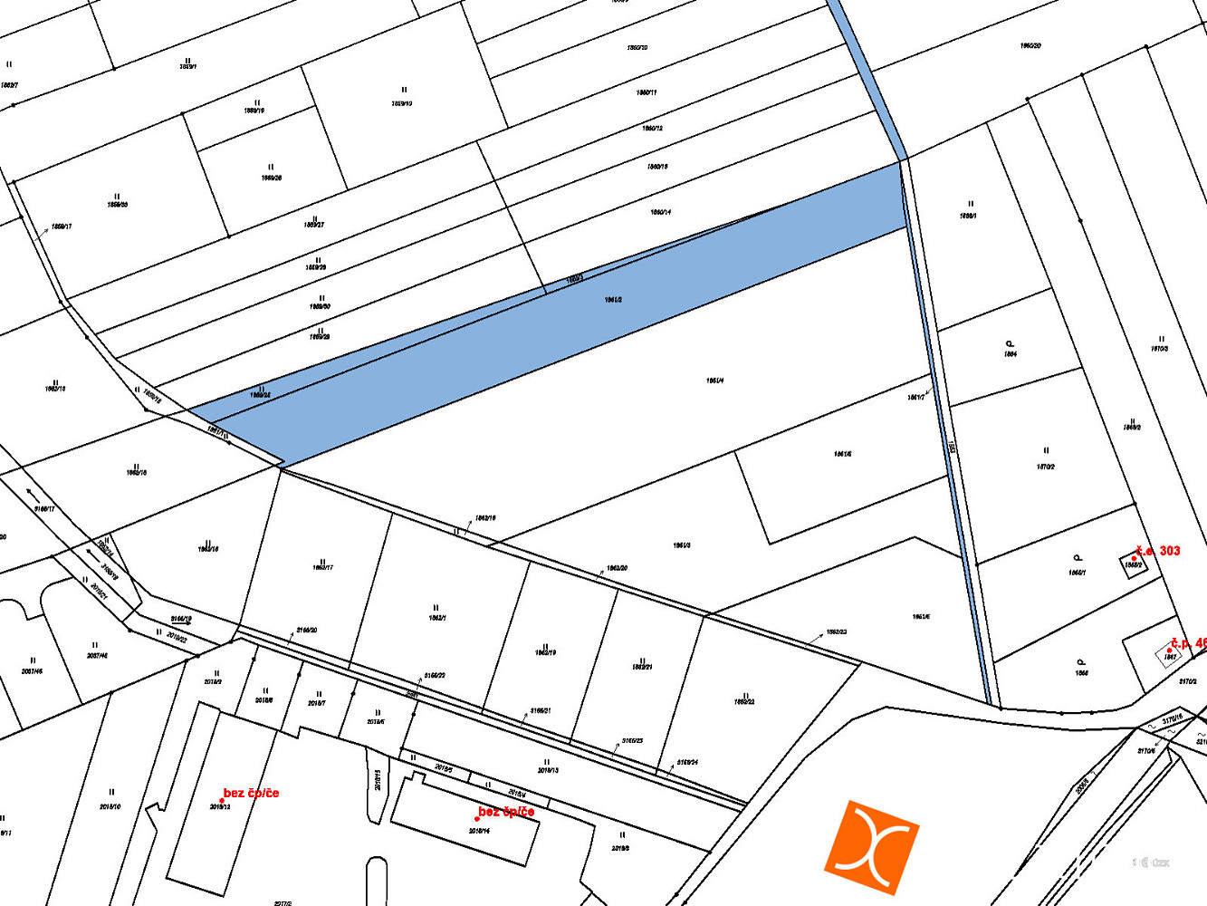 Prodej stavebního pozemku 1 552 m² – fotografie 3
