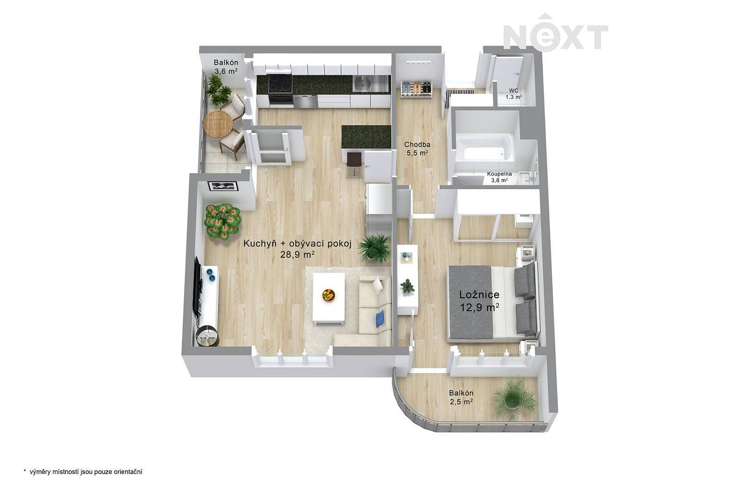 Prodej bytu 2+kk 52 m² – fotografie 3