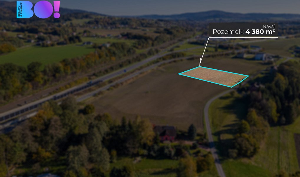Prodej komerčního pozemku 4 380 m², Návsí – náhled fotky 3