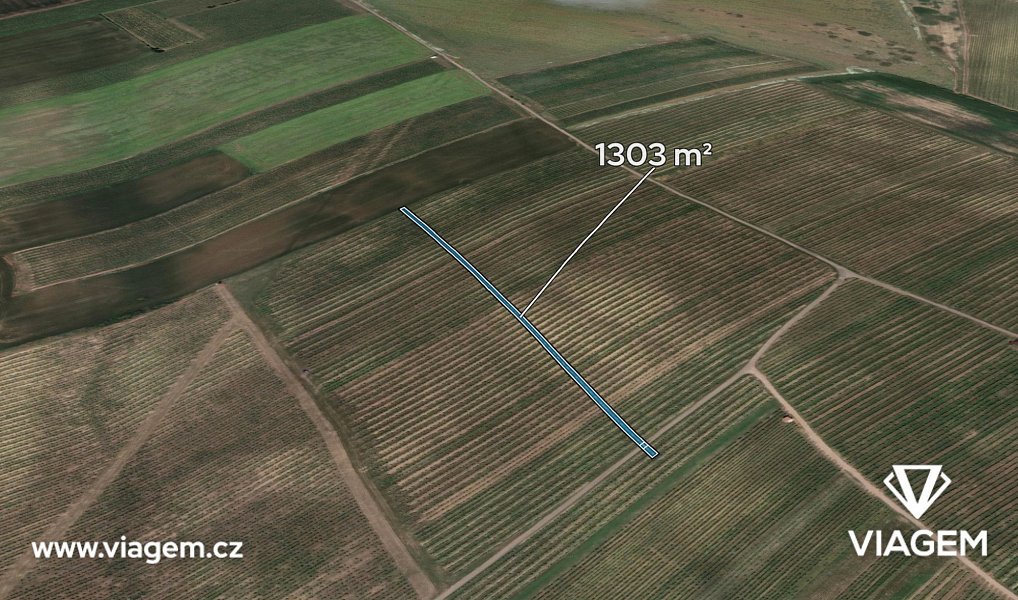 Prodej pole 1 303 m², Prušánky – fotka 1 z 5