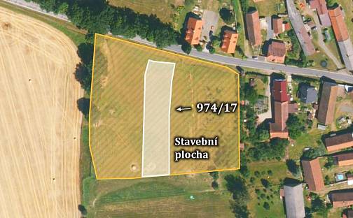 Prodej stavebního pozemku 1 787 m², Chudenice - Slatina, okres Klatovy