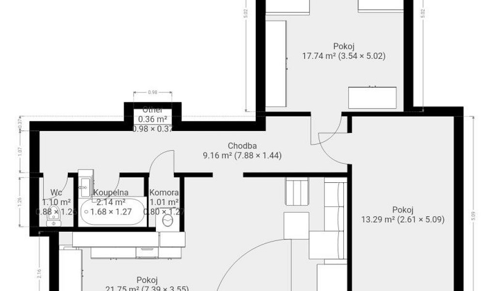 Pronájem bytu 3+kk 72 m², Brno – náhled fotky 21