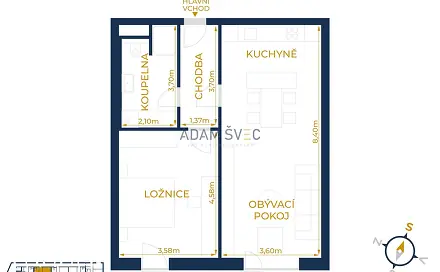 Pronájem bytu 2+kk 59 m², Ostravská, Olomouc - Hodolany