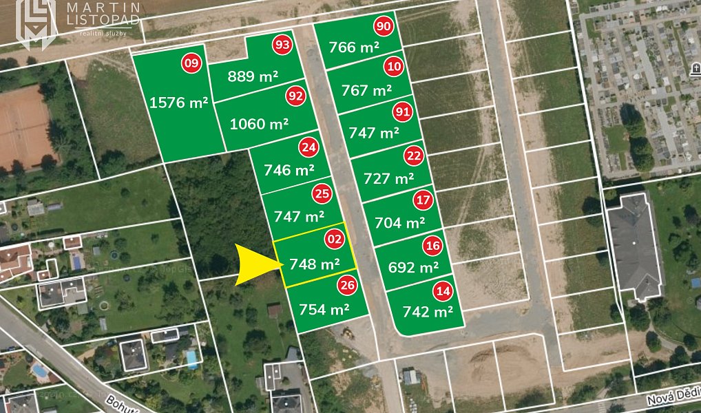 Prodej stavebního pozemku 748 m², Bludov – fotka 1 z 14