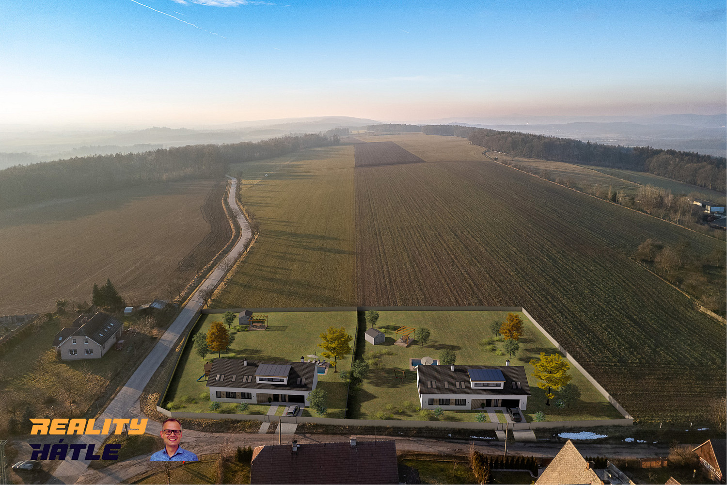 Prodej stavebního pozemku 2 505 m² – pohled 3