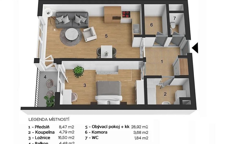 Pronájem bytu 2+kk 65 m², Praha – náhled fotky 11