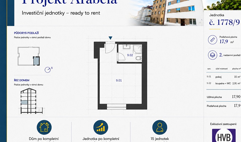 Prodej bytu 1+kk 18 m², Praha – náhled fotky 3