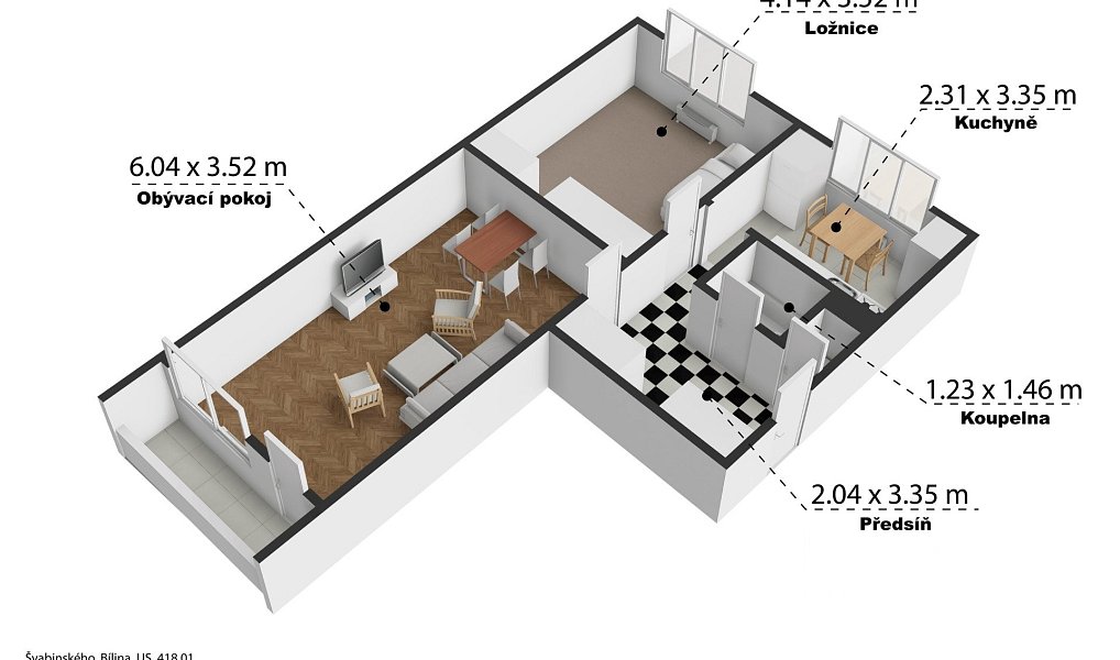 Prodej bytu 2+1 53 m², Bílina – náhled fotky 23