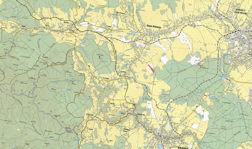 Prodej louky 15 539 m², Staré Křečany – náhled fotky 2