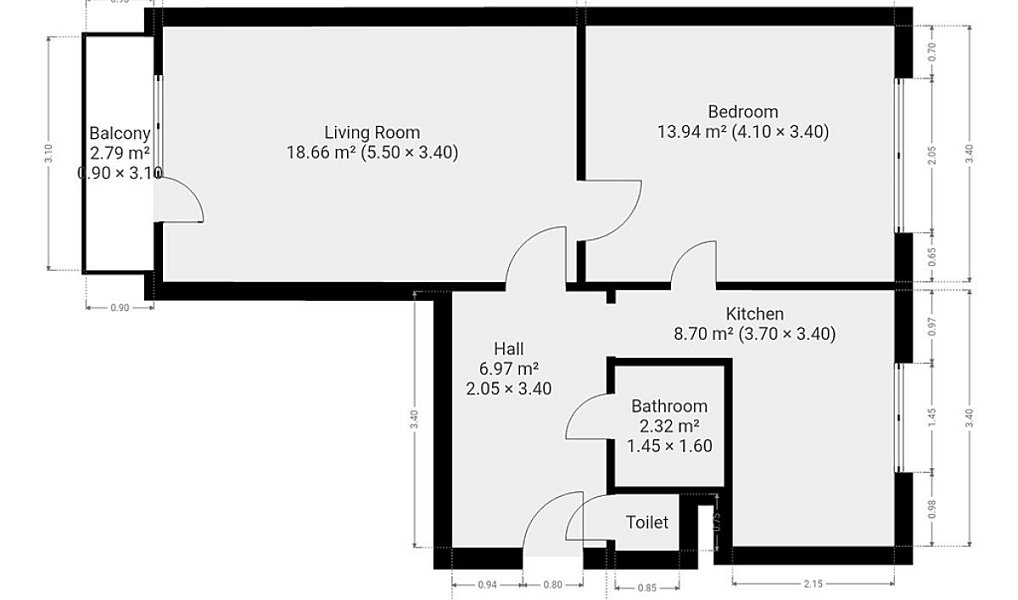 Pronájem bytu 2+1 45 m², Praha – náhled fotky 12