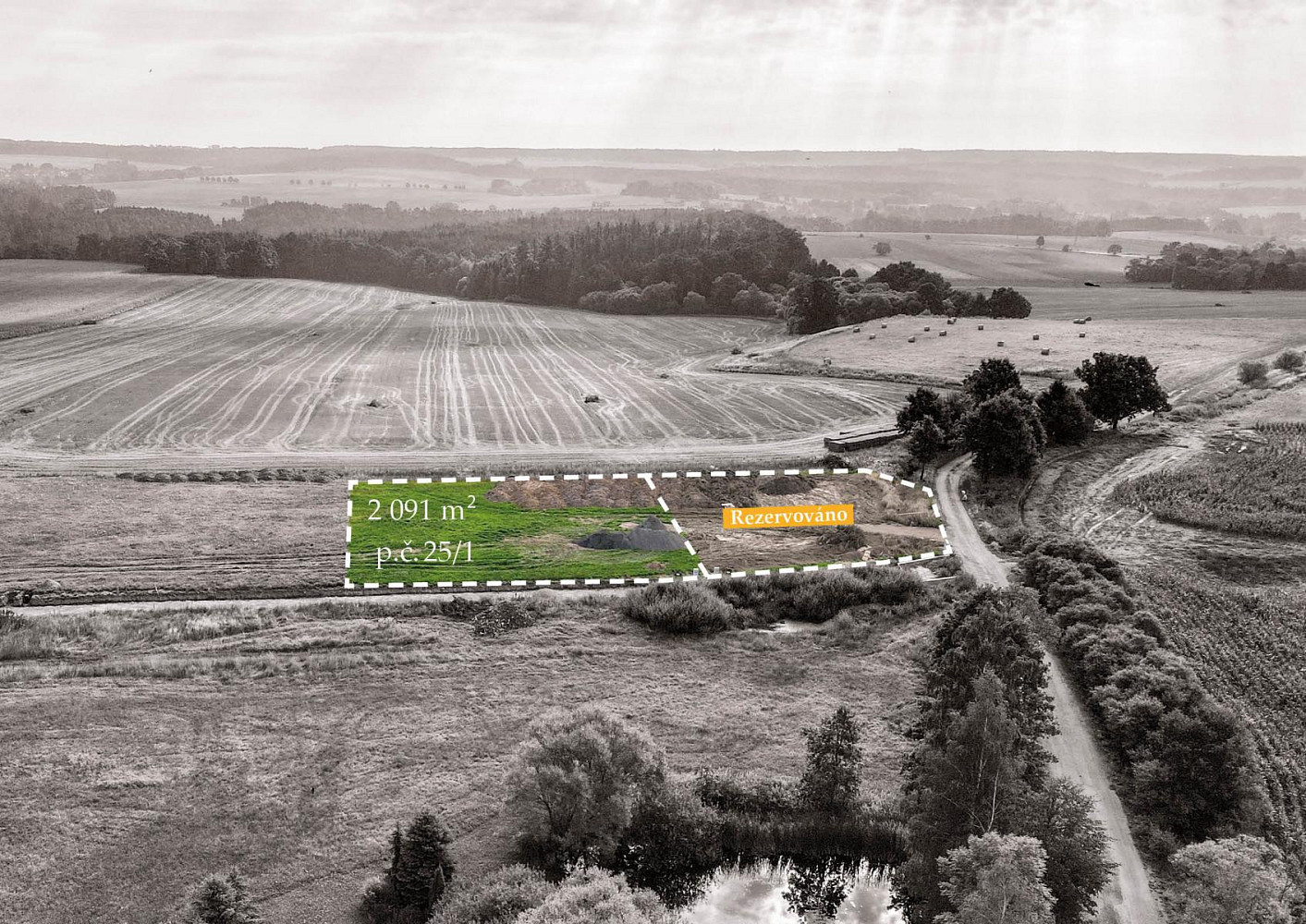 Prodej stavebního pozemku 2 091 m², Bechyně