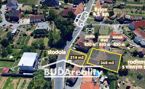Prodej stavebního pozemku 368 m², Kostelec, okres Hodonín