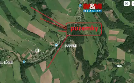 Prodej louky 121 606 m², Stárkov - Bystré, okres Náchod